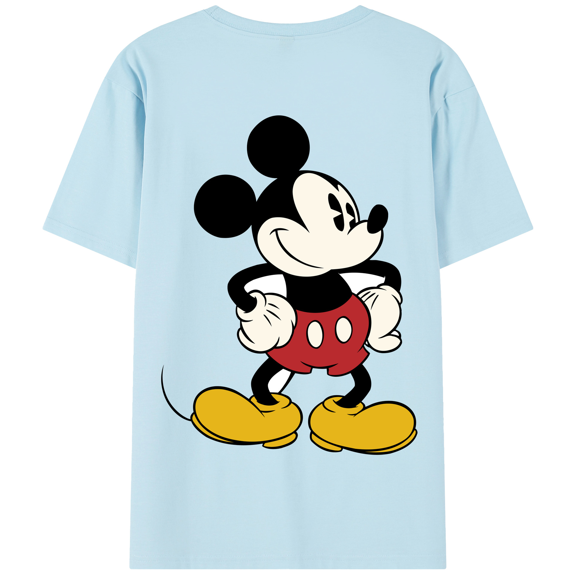 （画像用） ミッキーマウス Mickey Mouse 綿100％半袖Tシャツ（背面プリント）